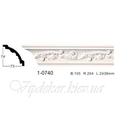 Карниз с орнаментом Classic Home 1-0740