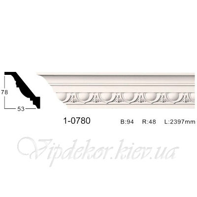 Карниз с орнаментом Classic Home 1-0780