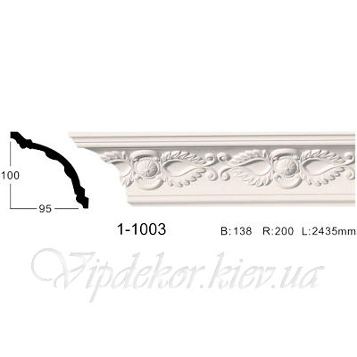 Карниз с орнаментом Classic Home 1-1003