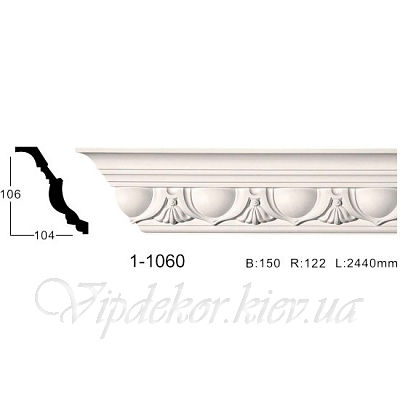 Карниз с орнаментом Classic Home 1-1060