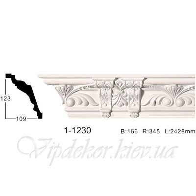 Карниз с орнаментом Classic Home 1-1230
