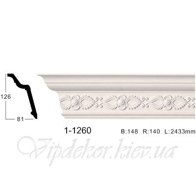 Карниз с орнаментом Classic Home 1-1260