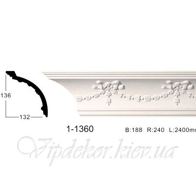 Карниз с орнаментом Classic Home 1-1360
