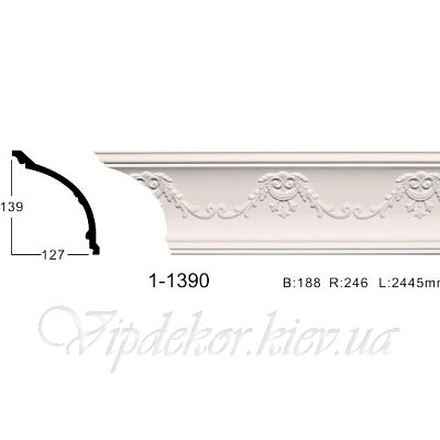 Карниз с орнаментом Classic Home 1-1390