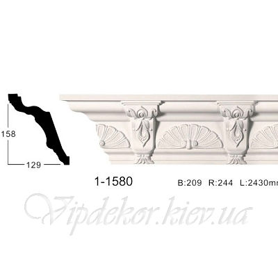 Карниз с орнаментом Classic Home 1-1580