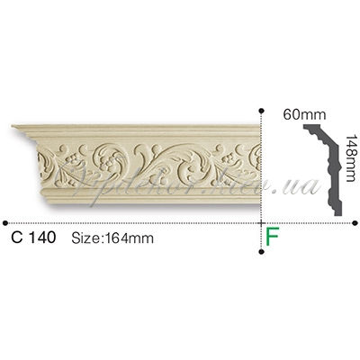 Карниз с орнаментом Gaudi Decor C140