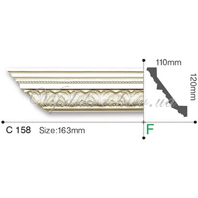 Карниз с орнаментом Gaudi Decor C158