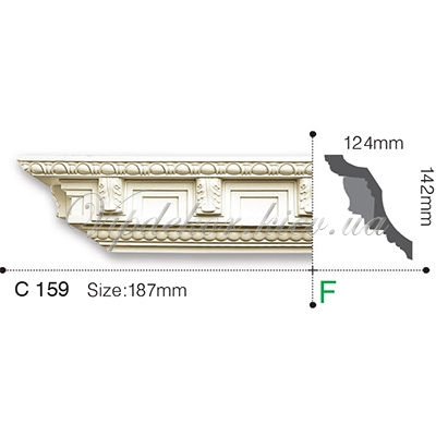 Карниз с орнаментом Gaudi Decor C159