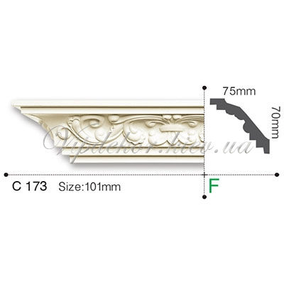 Карниз с орнаментом Gaudi Decor C173