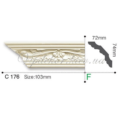 Карниз с орнаментом Gaudi Decor C176